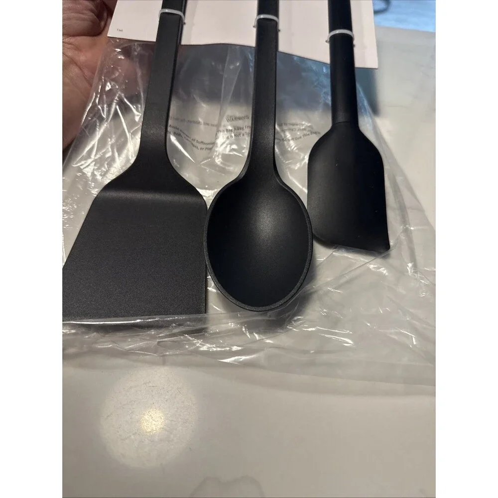 Room Essentials 3pc Nylon Kitchen Utensil Set – Turner Spoon Spatula – Black